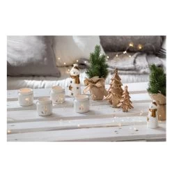 Teelichthalter - Advent - Aus Keramik - Ca. 7,5 X 7,5 X 7 Cm - 4 Stück -Dekorieren Verkauf Geschäft alles439