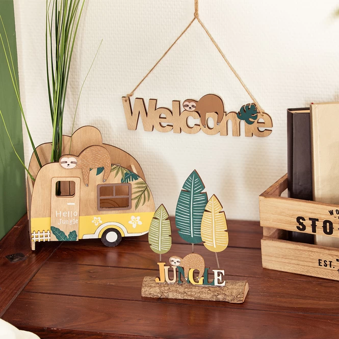 Standdeko - Blätter - Aus Holz - Ca. 14 X 3,5 X 18,5 Cm 1 Standdeko - Blätter - Aus Holz - Ca. 14 X 3,5 X 18,5 Cm