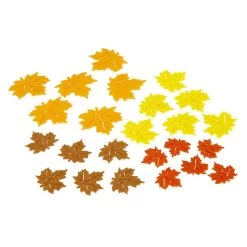 Streudeko - Herbstblätter - Aus Filz - 24-teilig -Dekorieren Verkauf Geschäft blaetter3 neu
