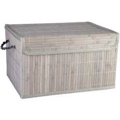 Aufbewahrungskiste - Aus Bambus - Grau - Verschiedene Größen -Dekorieren Verkauf Geschäft mit1