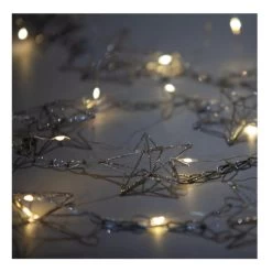 LED-Girlande - Sterne - Ca. 150 X 7 Cm - 1 Stück 7 LED-Girlande - Sterne - Ca. 150 X 7 Cm - 1 Stück -Dekorieren Verkauf Geschäft silber
