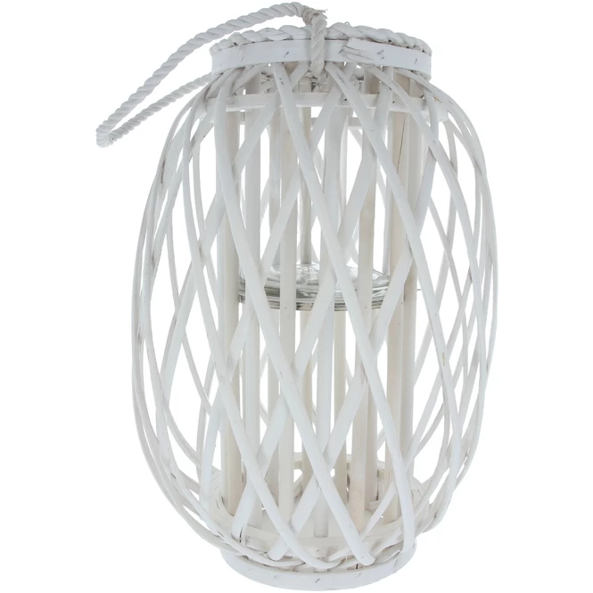 Windlicht - Aus Weißer Weide - Ca. 17 X 41 Cm 1 Windlicht - Aus Weißer Weide - Ca. 17 X 41 Cm